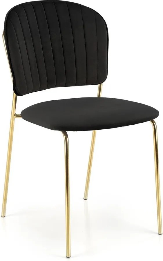 Sedia K499 Velvet in velluto nero – 45x46x88 cm