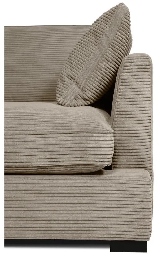 Divano in velluto a coste beige 236 cm Mobby - Scandic