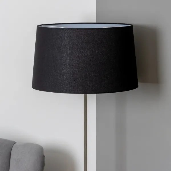 Brilagi - Lampada da terra LED CERIA 1xE27/40W/230V Ø 45 cm nero/cromo opaco