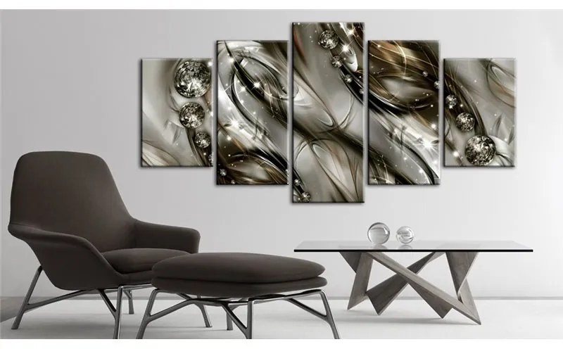 Quadro Cosmic Swirls  Colore Marrone, Dimensioni e Misure 100x50