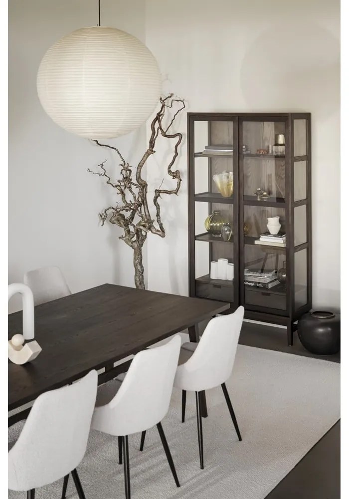 Vetrina marrone in rovere con ante scorrevoli 100x203 cm Hazelton - Rowico