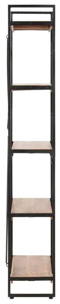 Libreria a 5 ripiani 60x30x180 cm in legno massello di acacia