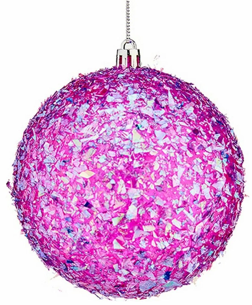 Set di palline di Natale Viola 10 cm (12 Unità)