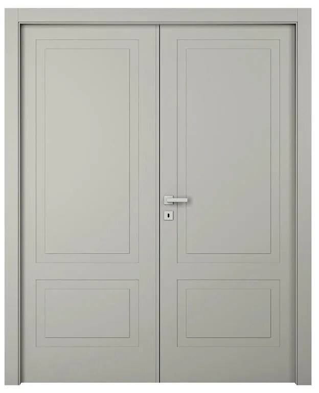 Porta doppia anta battente Nakano grigio L 160 x H 210 cm destra