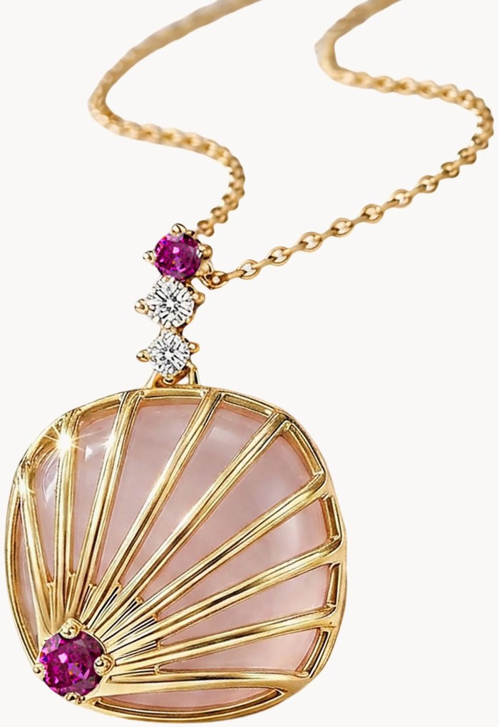 Collana placcata oro con pietre preziose Lucy