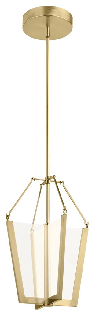 Lampadario Industrial Nordico Calters Alluminio Oro Champagne Led 49W 3000K