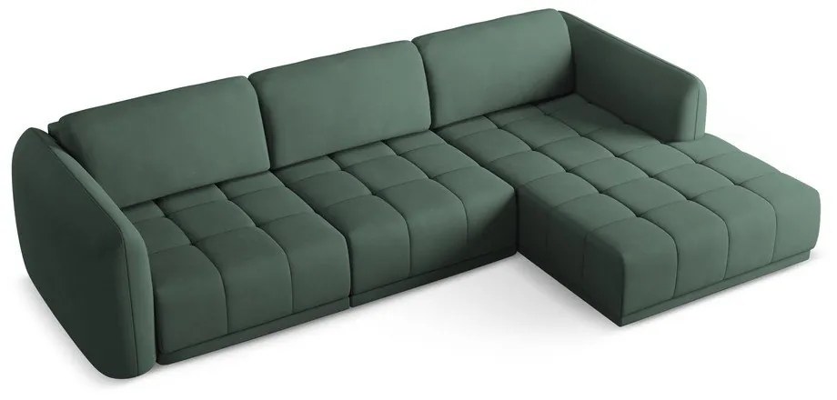 Divano angolare verde (con penisola a destra) Hoku – Makamii