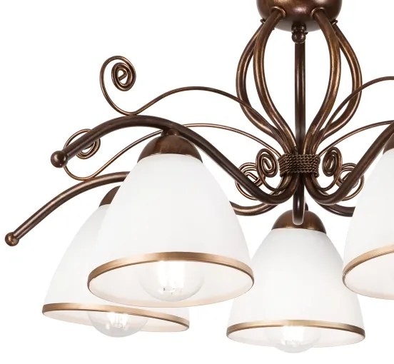 Brilagi - Lampadario a plafone LED ANTICO 5xE27/60W/230V patina di bronzo