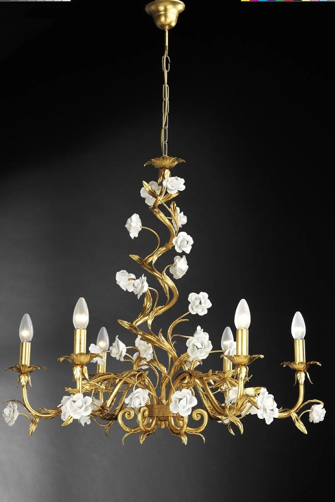 Arteluce - 6-light chandelier - white - 084/6