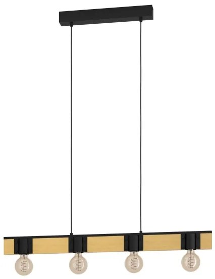 Eglo 43902 - Lampadario a sospensione con filo BAILRIGG 4xE27/40W/230V