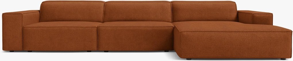 Divano angolare modulare Jodie 4 posti in bouclé – L284 cm