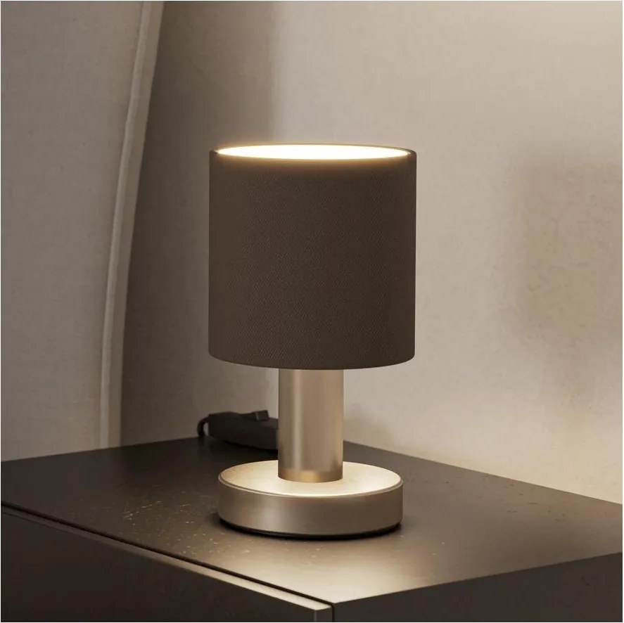 Eglo 31842 - Lampada da tavolo MONTETTO 1xE14/40W/230V marrone/cromo satinato