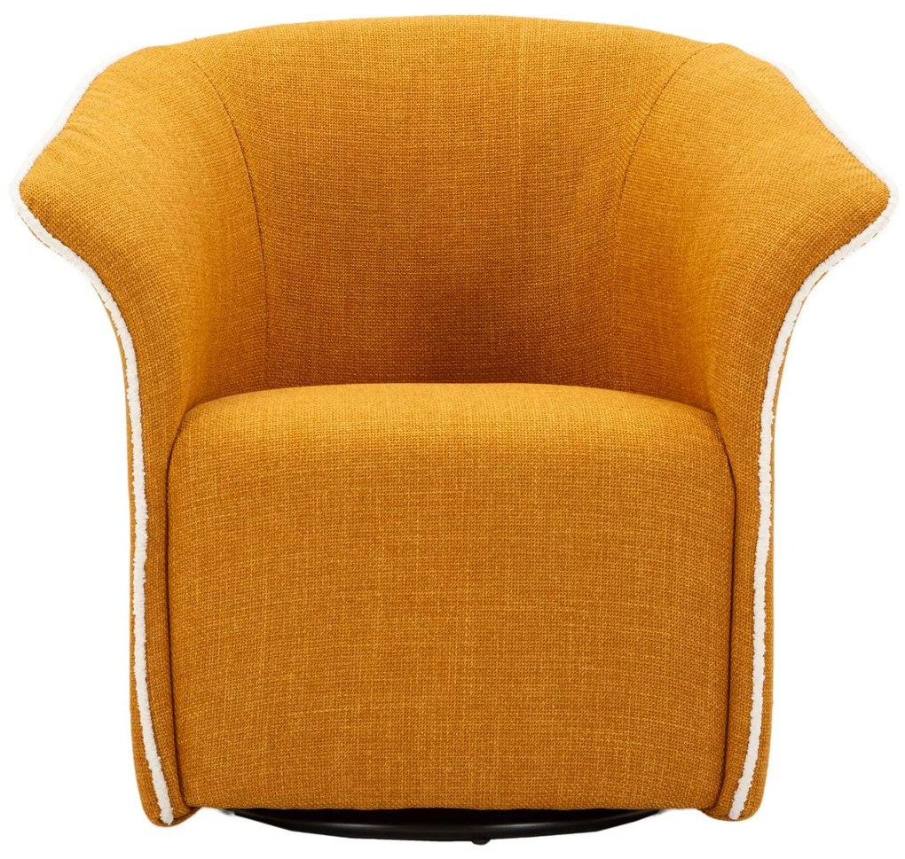 Poltrona Girevole Siena Senape 83,5X66X80 Alta 42 cm