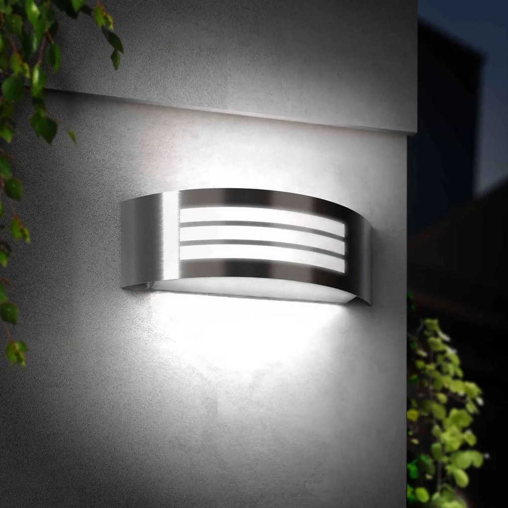 Applique Policarbonato e Acciaio INOX 1 x E27