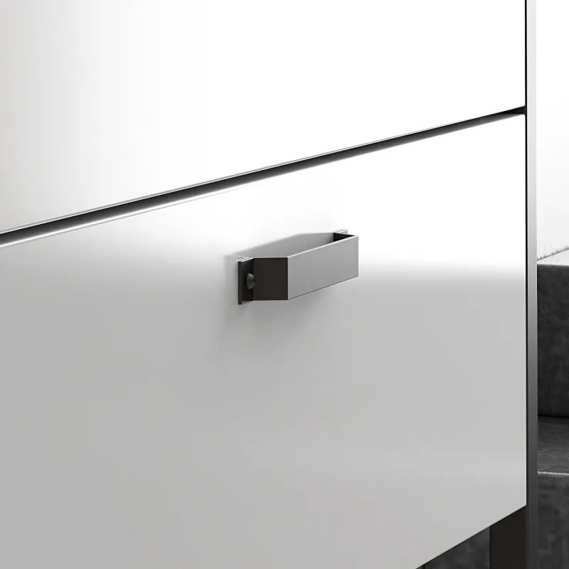Mobile bagno 100cm con struttura metallica nera IKOS-100 - KAMALU