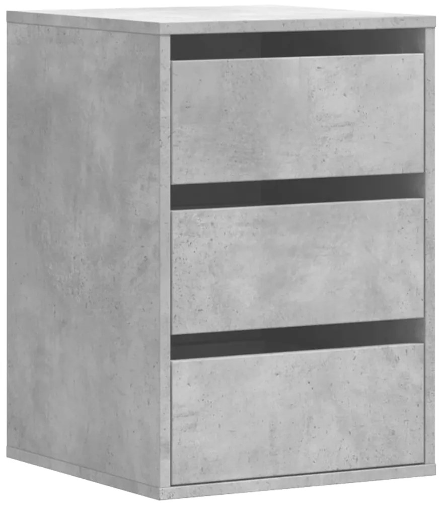 Cassettiera angolo grigio cemento 40x41x58cm legno multistrato