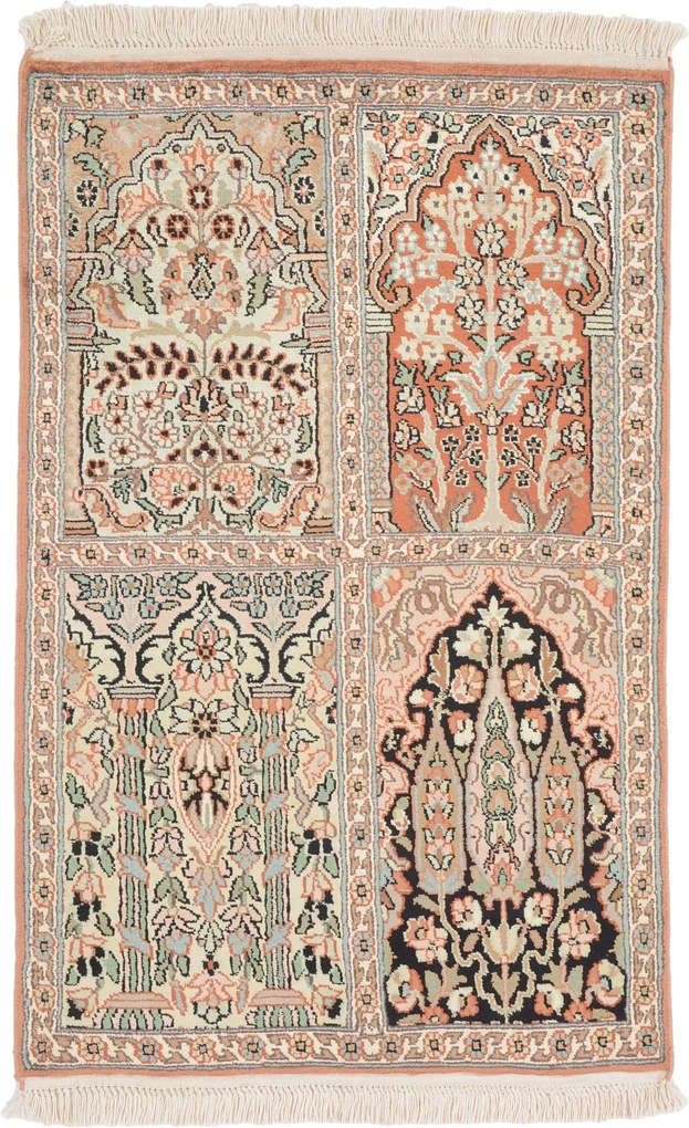 Cashmere Silk Tappeto 100 x 60 (Indian) Annodato A Mano