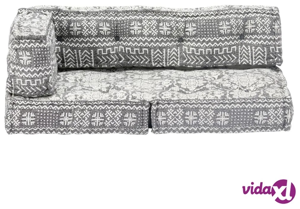 vidaXL Pouf Grigio Chiaro in Tessuto