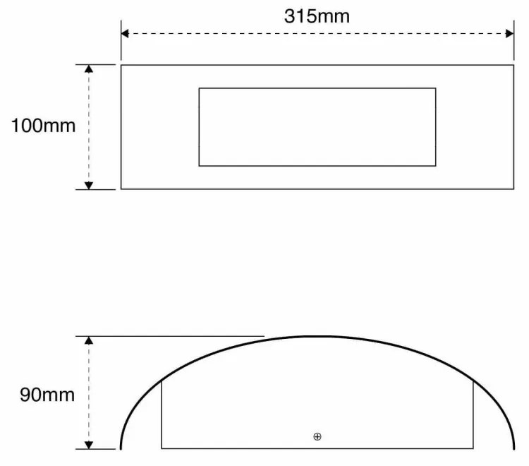 Applique Corten da Parete E27, IP54 da Esterno - Serie ARC Base E27