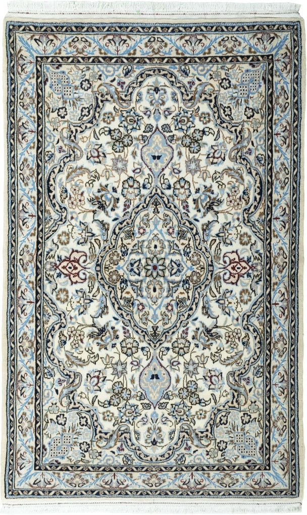 Nain Tappeto 100x150 Beige (Iran) Annodato A Mano