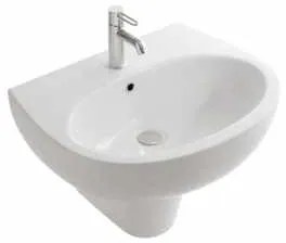 Globo Grace Semicolonna in ceramica per lavabo Gr065bi Bianco Lucido