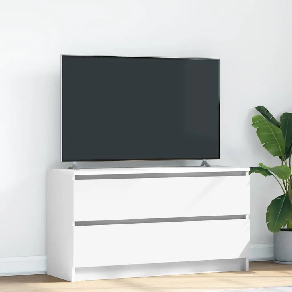Mobile Porta Tv Bianco 100x35x54 Cm İn Legno Multistrato /