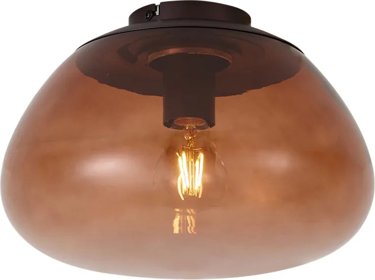 Plafoniera di design marrone con vetro marrone - Giselle