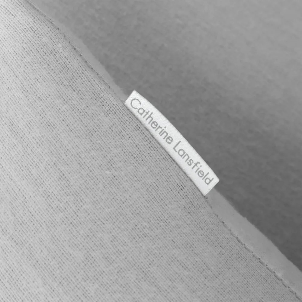 Set copripiumino e federa grigio in flanella per letto matrimoniale e per letto esteso 230x220 cm Brushed – Catherine Lansfield