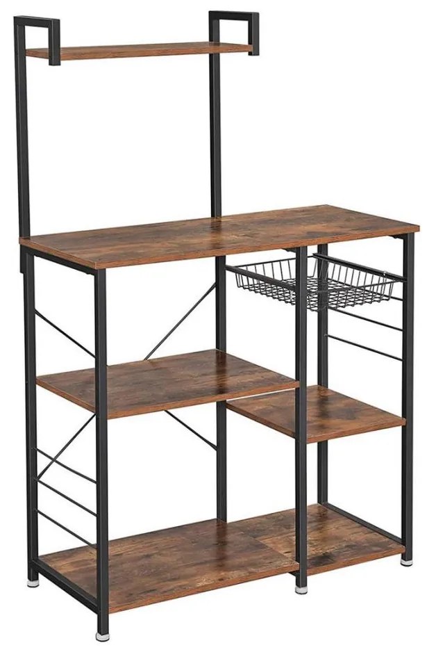 Scaffale per cucina MARGE marrone/nero