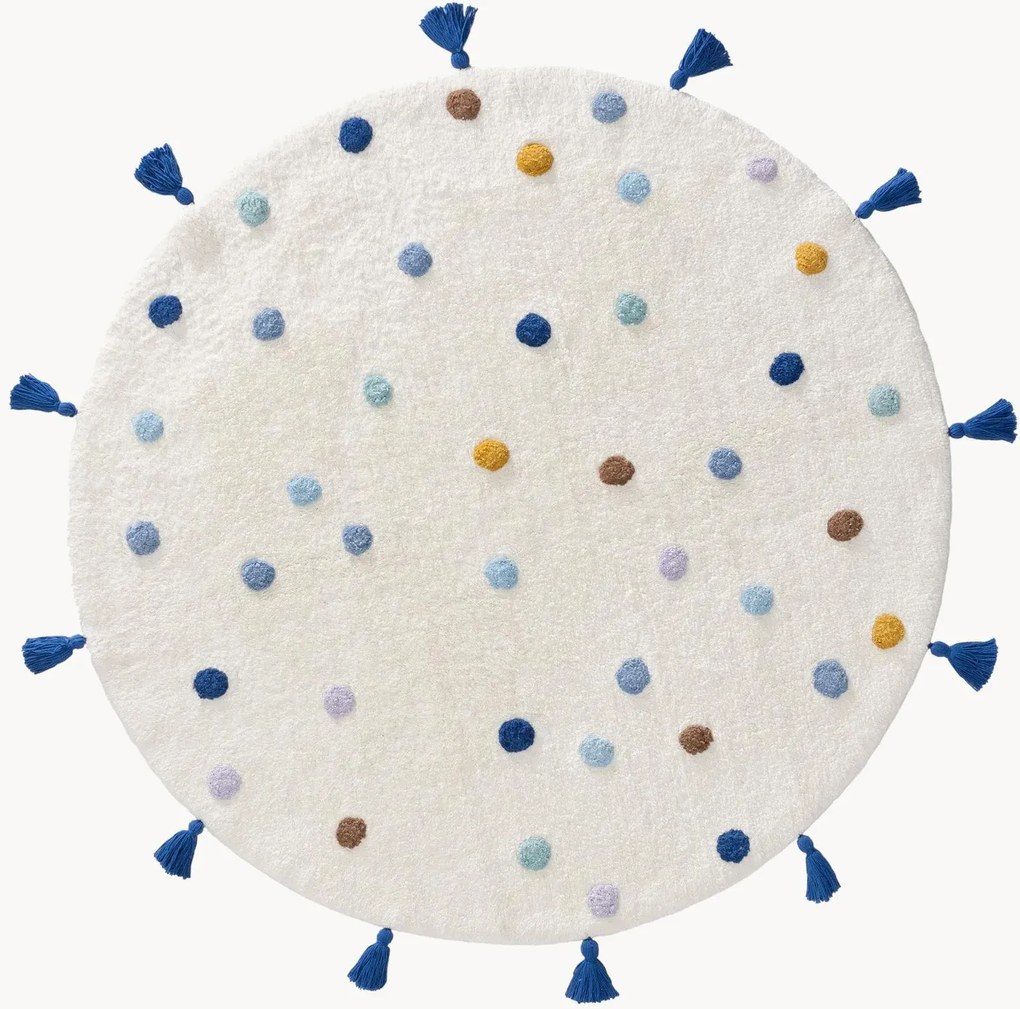 Tappeto per bambini rotondo fatto a mano lavabile Fiete