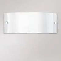 Applique Contemporanea Michela Metallo Cromo E Vetro Bianco 27Cm 1 Luce E27