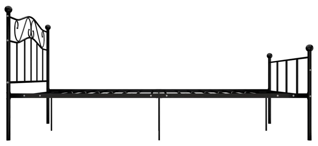 Giroletto nero in metallo 120x200 cm