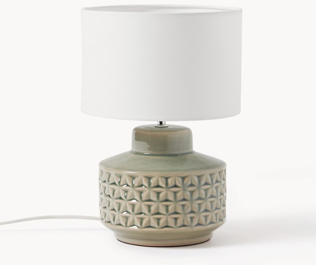 Lampada da tavolo piccola con base in ceramica Monica