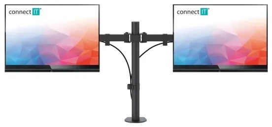 CONNECT IT CMF-3203-BK - Supporto universale per 2 monitor 13-32” nero