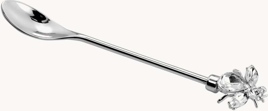 Cucchiaino per miele placcato in argento con zirconi Leander
