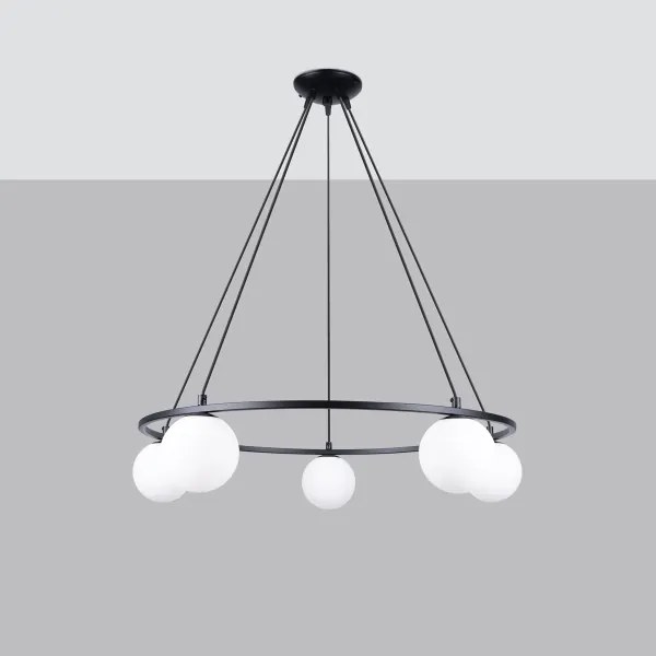 Sollux SL.1214 - Lampadario a sospensione con filo YOLI 5xG9/8W/230V nero