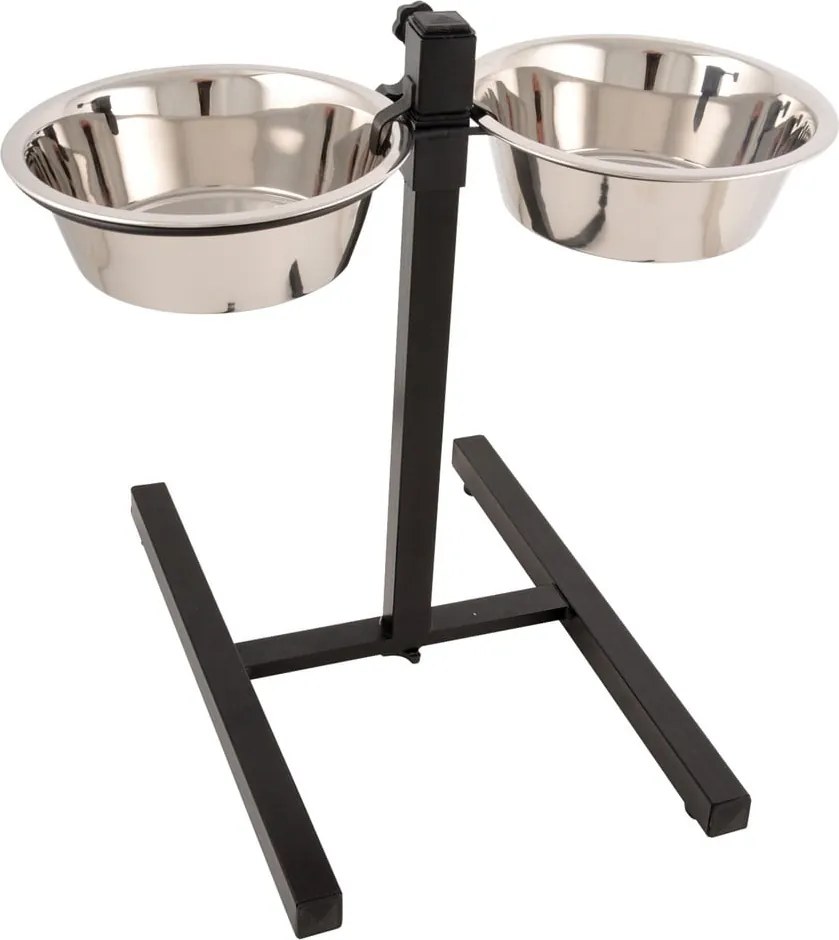 Set di ciotole per cani in acciaio inox con base - Love Story