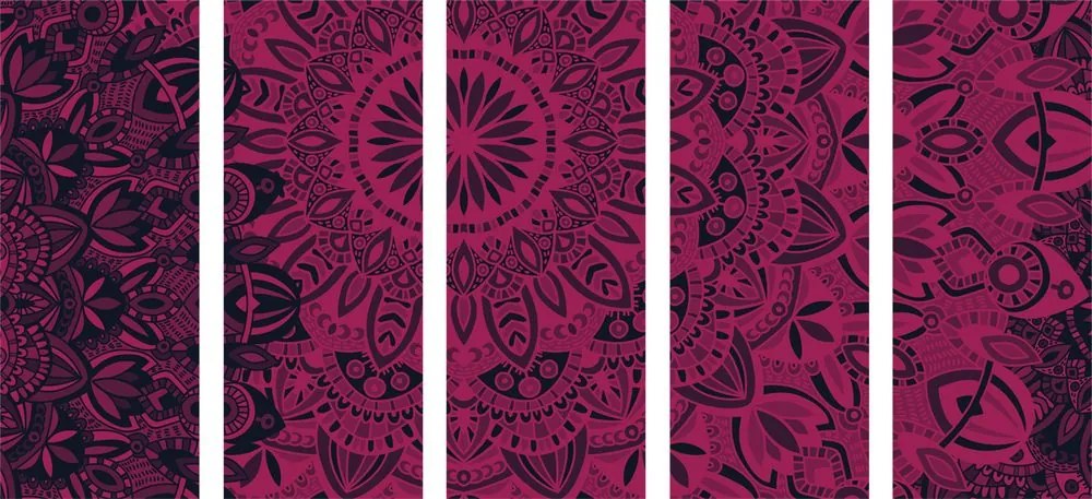 Quadri 5 pezzi – Mandala elegante