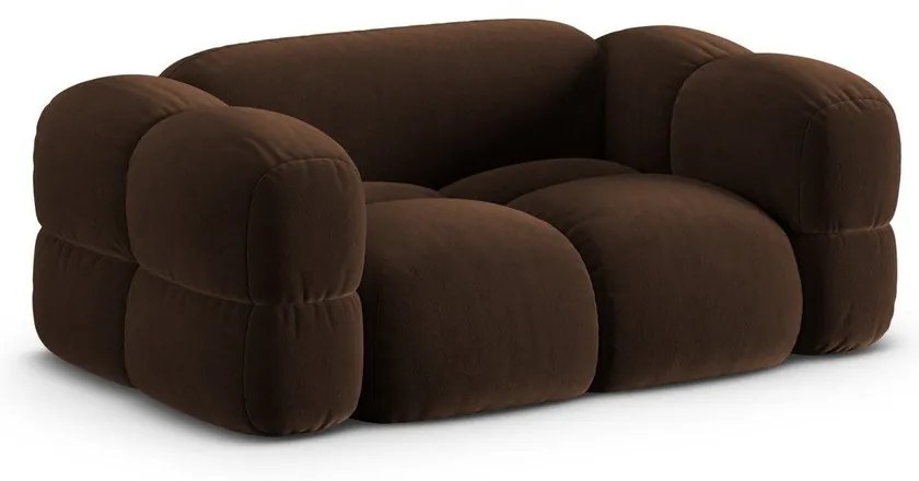 Divano marrone scuro con rivestimento in velluto 180 cm Loretto – Cosmopolitan Design
