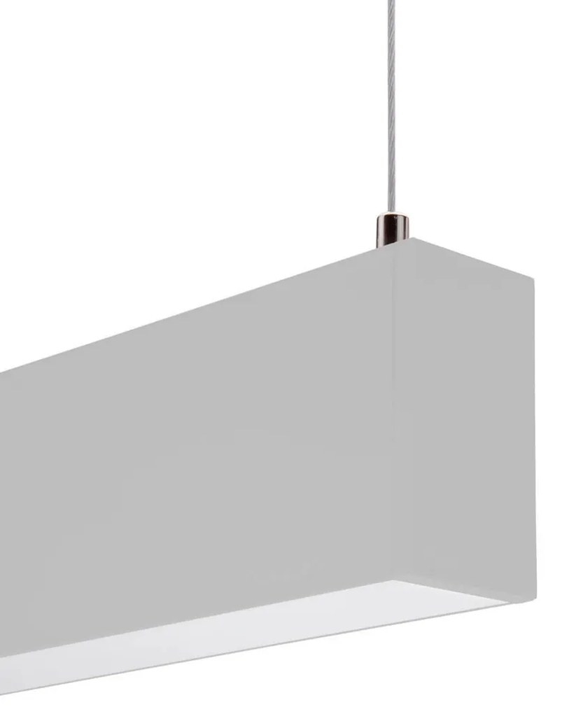 Profilo Lineare Alluminio a Sospensione per Striscia LED 1m e 2m Variante Lunghezza 1 Metro