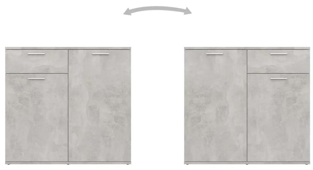 Credenza grigio cemento 160x36x75 cm in truciolato