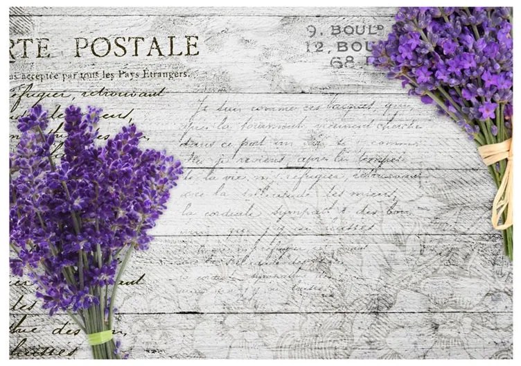 Fotomurale  Lavender postcard  Colore Grigio, Dimensioni e Misure 150x105