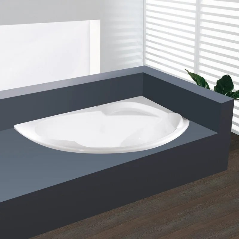 Vasca guscio SAMOA bianco 150 x 85 cm senza telaio con schienale dx