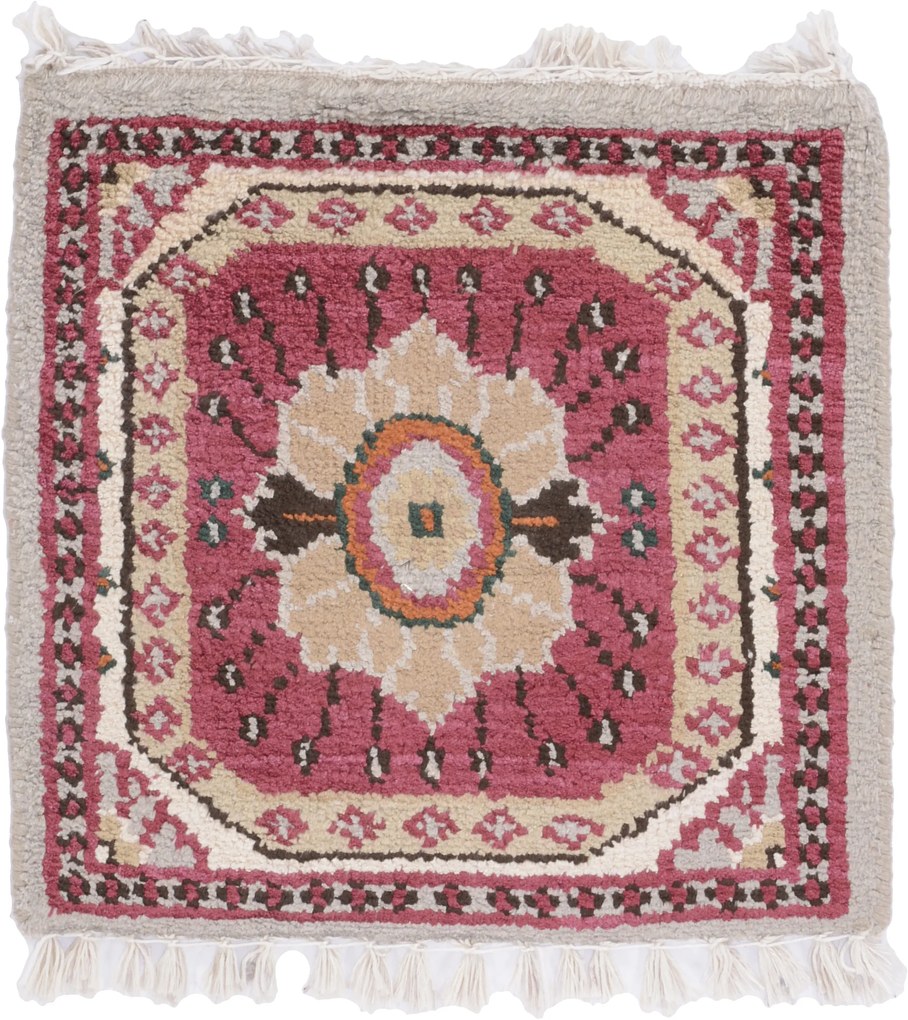 Agra Tappeto 30 x 30 (Indian) Annodato A Mano