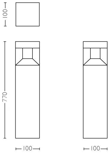 Philips 16482/30/P0 - Colonna LED per esterno PARTERRE LED/8W IP44