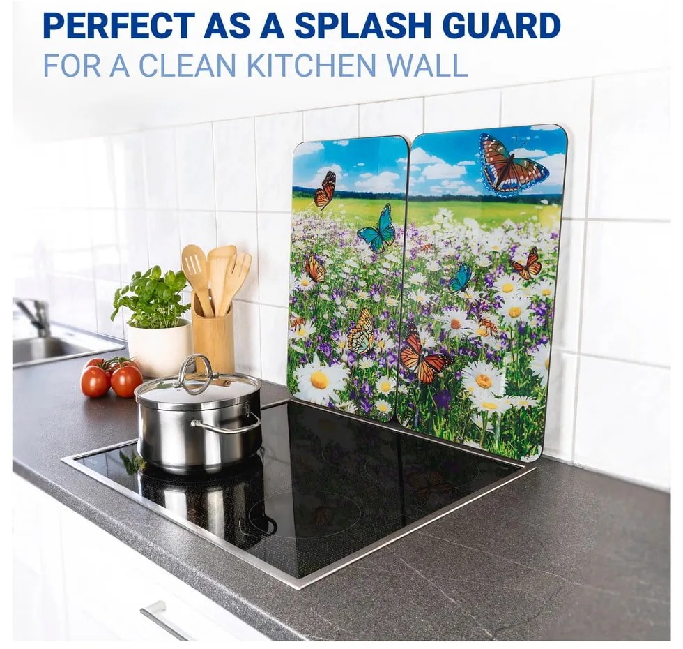 Coprifuoco in vetro temperato in set da 2 52x30 cm Summer Meadow - Maximex