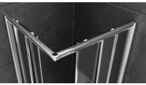 Box doccia ad angolo 70 x 100 cm cristallo 6 mm H 185 cm Ix Box Morini S158E1