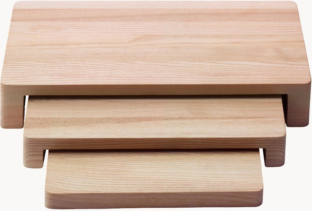 Set di 3 vassoi da portata in legno di frassino fatti a mano Collective