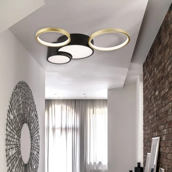 Lampada da soffitto dimmerabile ALIZEE LED 30W 230V 3000-6500K nero/oro