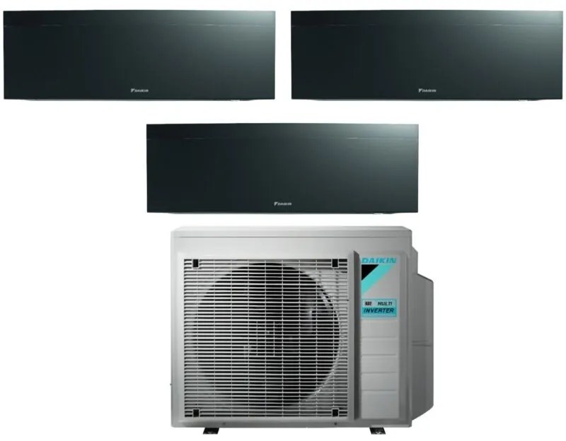 Daikin - Climatizzatore Condizionatore Bluevolution Trial Split Inverter serie emura black iii 9+15+15 con 3MXM68N R-32 Wi-Fi Integrato